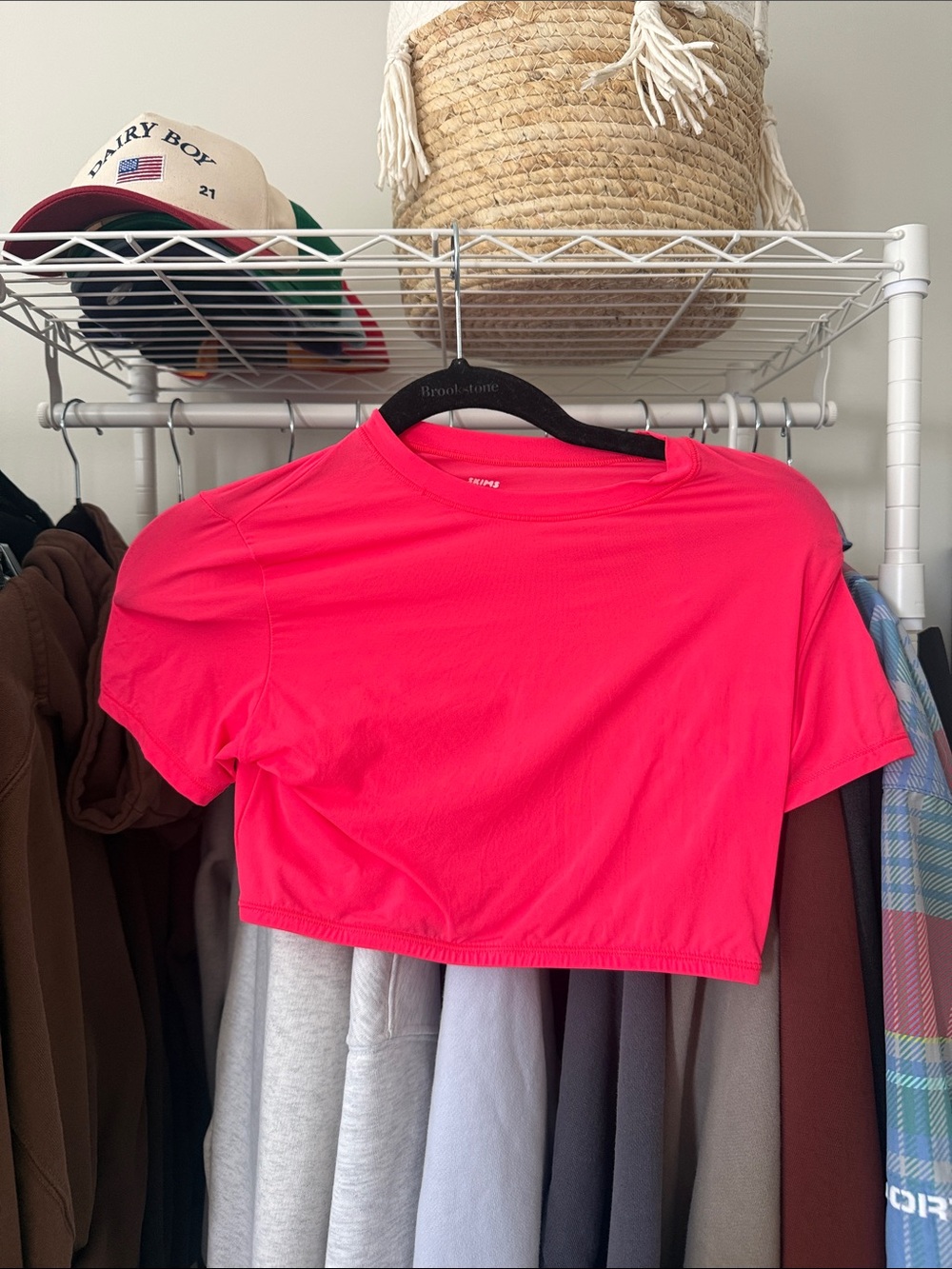 SKIMS hot pink t